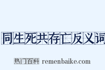 同生死共存亡反义词是什么意思的图片